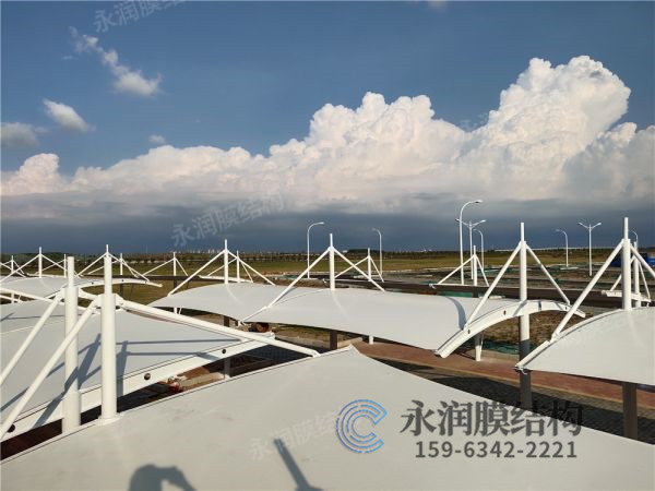 青島膠州國際機場膜結構車棚工程